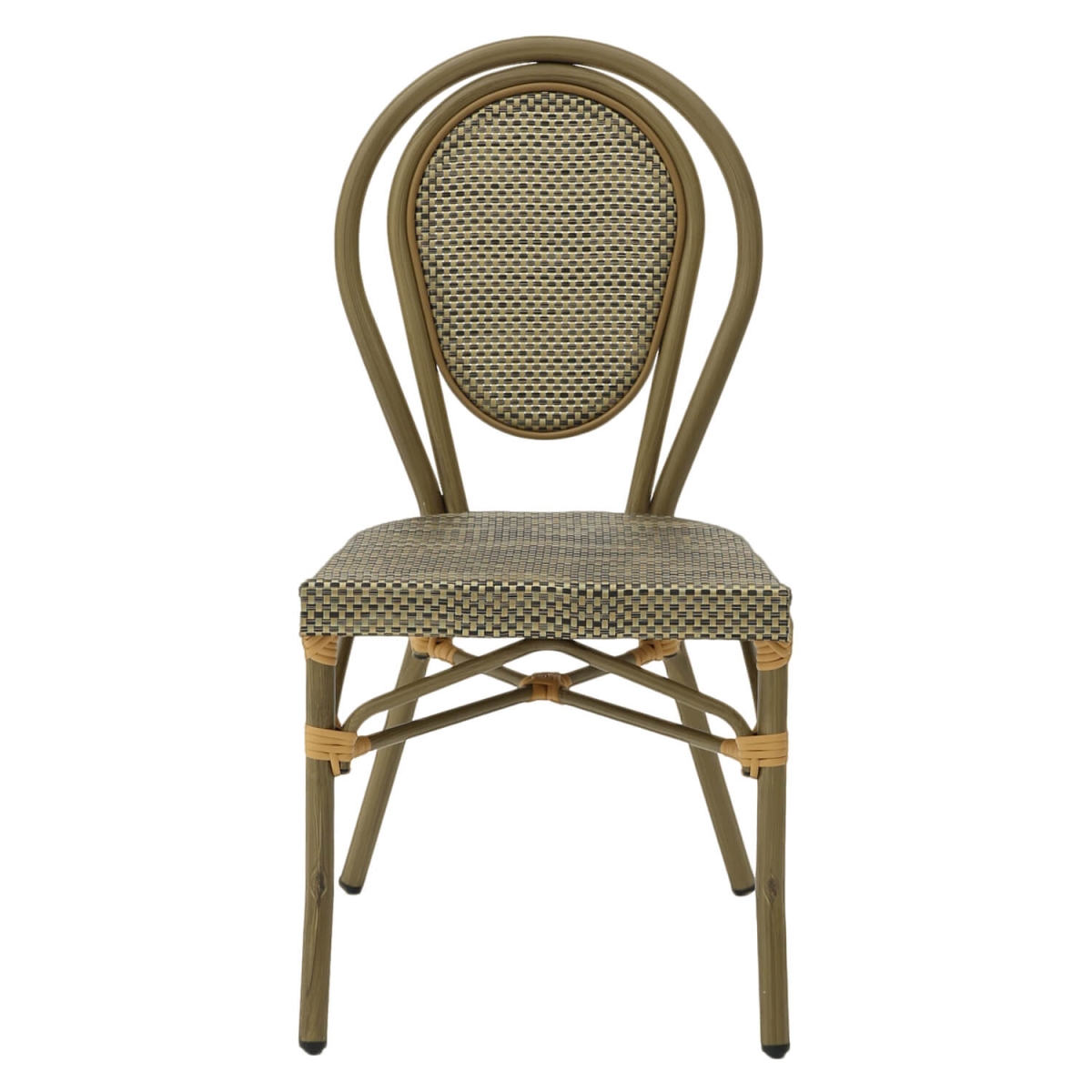 Chaise de Terrasse SAVONA - Empilable - Rotin Or – Image 2