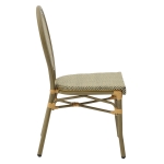 Chaise de Terrasse SAVONA - Empilable - Rotin Or – Image 3