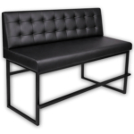 Horeca-Bar-Eetbank-Alaska-Kunstleer-Zwart-140-cm