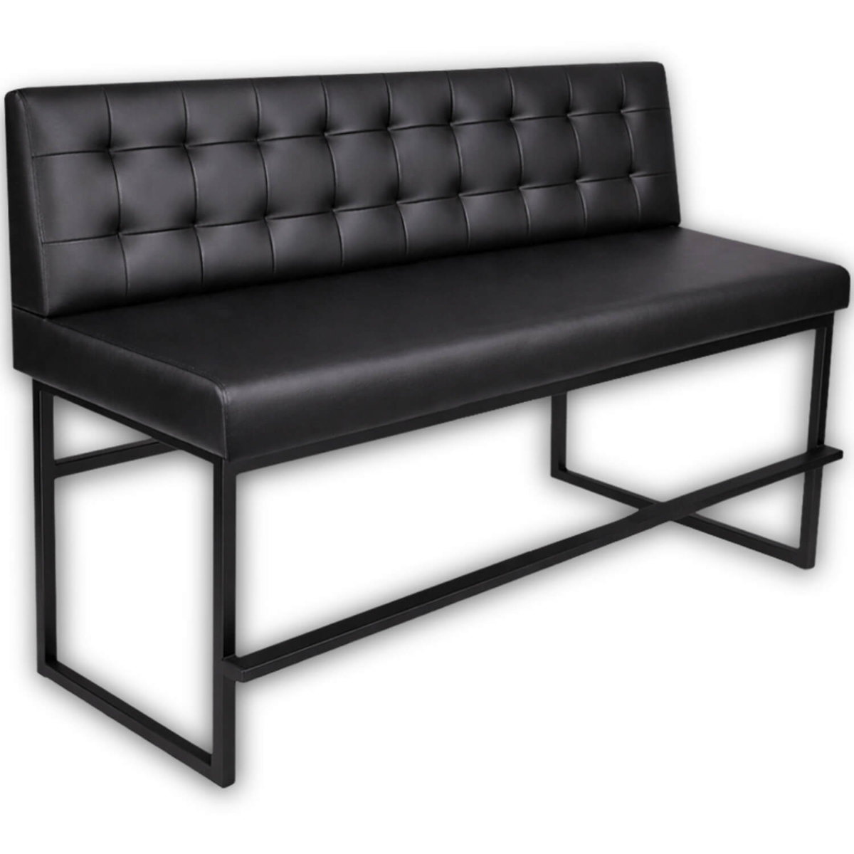 Horeca-Bar-Eetbank-Alaska-Kunstleer-Zwart-150-cm