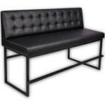 Horeca-Bar-Eetbank-Alaska-Kunstleer-Zwart-150-cm