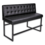 Horeca-Bar-Eetbank-Alaska-Kunstleer-Zwart-160-cm