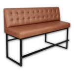 Horeca-Eetbank-ALASKA-Cognac-Kunstleer-180cm