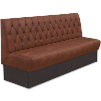 Horeca-Eetbank-CAPITON-Cognac-Microvezel-Met-Gognac-Knopen-200