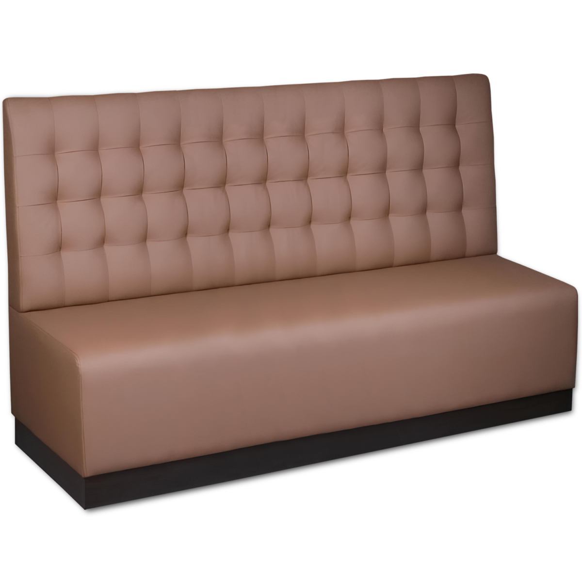 Horeca-Eetbank-Napoli-Kunstleer-Taupe-S10-180-cm