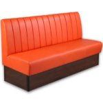 Horeca-Eetbank-Safran-200-cm-Kunstleer-Oranje
