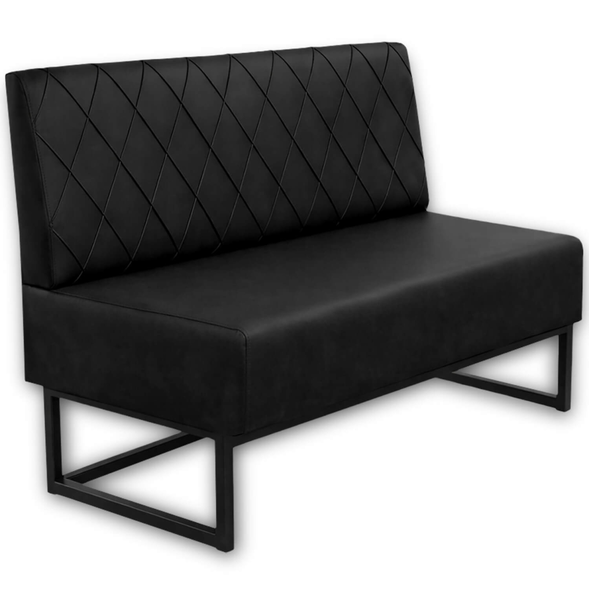 Horeca-Eetbank-Troje-Kunstleer-Zwart-150cm