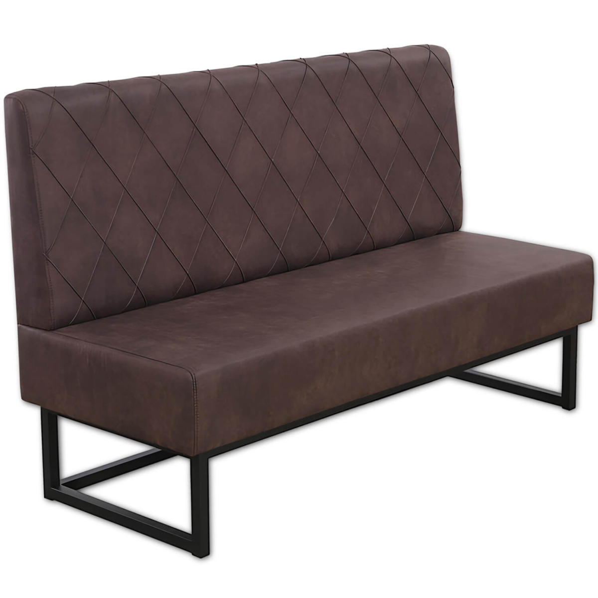 Horeca-Eetbank-Troje-Vintage-Microvezel-Bruin-150-cm