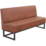 Horeca-Eetbank-Troje-Vintage-Microvezel-Cognac-180-cm