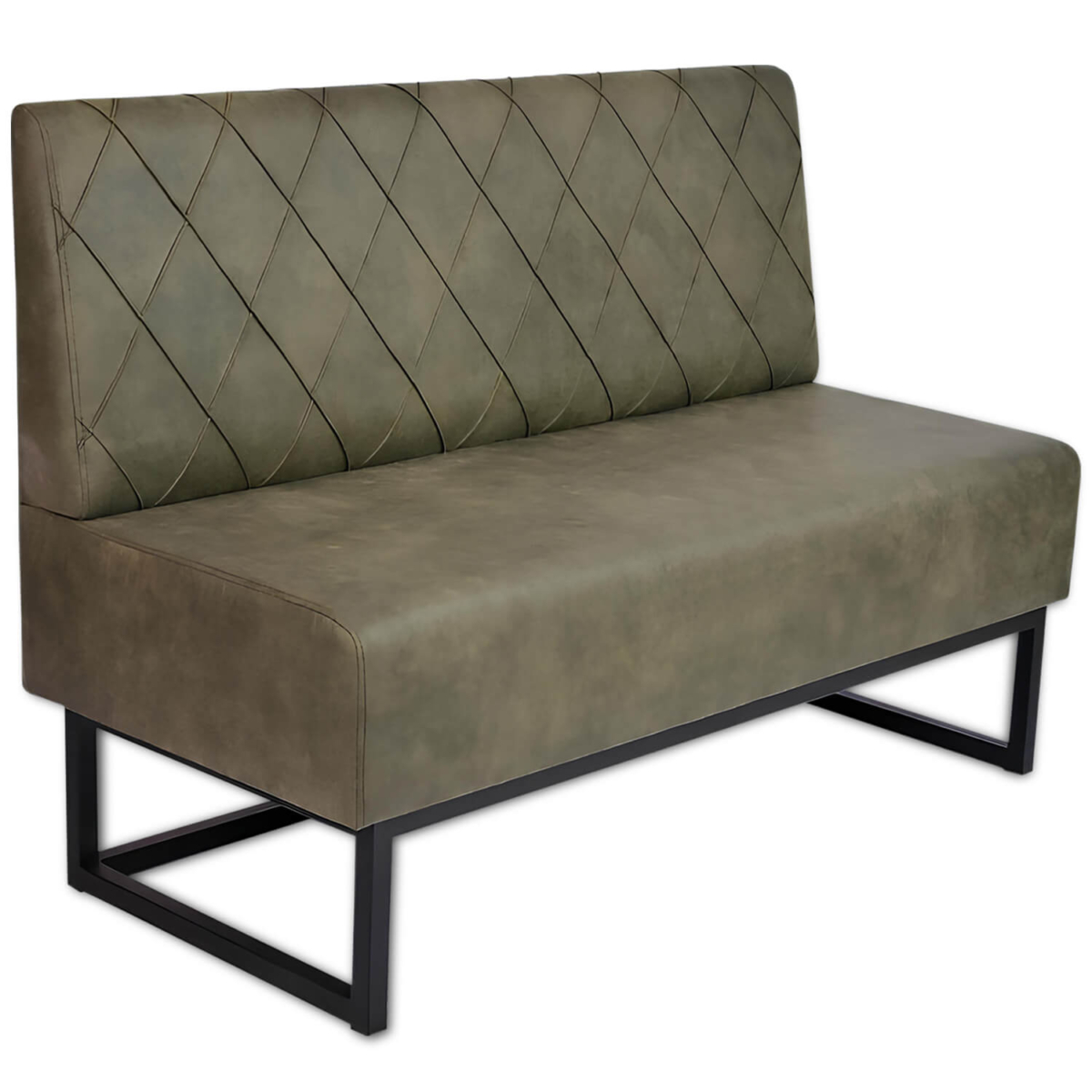 Horeca-Eetbank-Troje-Vintage-Microvezel-Olijf-140-cm