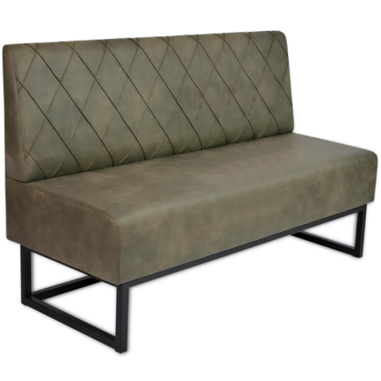 Horeca-Eetbank-Troje-Vintage-Microvezel-Olijf-150-cm
