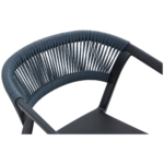 Terrasstoel CECILE - Armleuning - Stapelbaar - Zwart Kunststof/Touw - Afbeelding 7