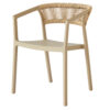 Terrasstoel-CECILE-Armleuning-Stapelbaar-Naturel-Kunststof-Touw-ZV