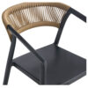 Terrasstoel-CECILE-Armleuning-Stapelbaar-Zwart-Naturel-Kunststof-Touw-D