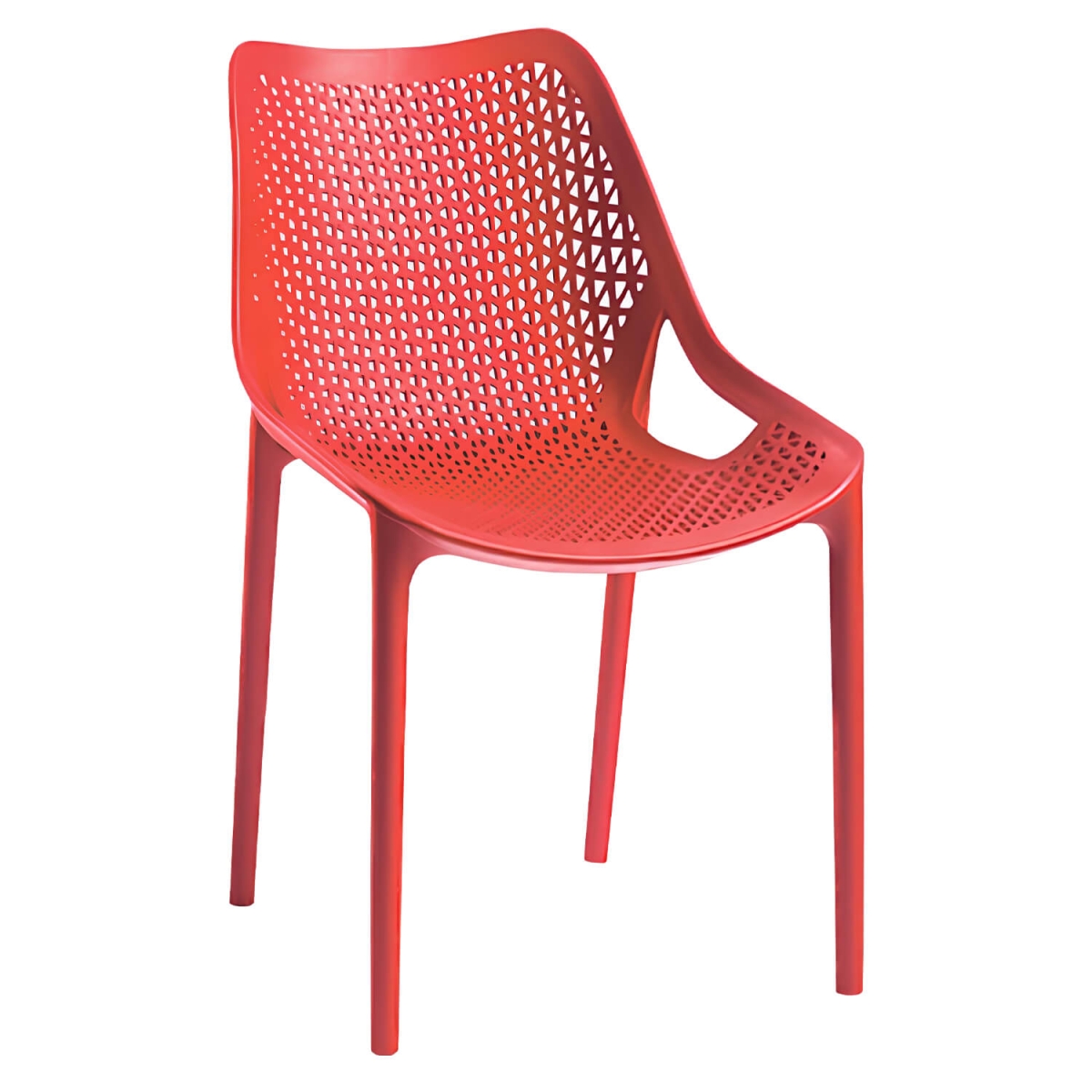 Terrasstoel-AERO-Armleuning-Stapelbaar-Rood-Kunststof Terrasstoel-AERO-Armleuning-Stapelbaar-Rood-Kunststof
