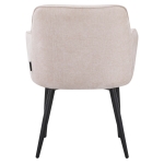 Chaise de Restaurant Avec Accoudoirs - ARTES - Tissu Crème – Image 3