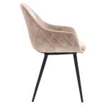 Horeca-Armstoel-CAMILLE-Beige-Velvet-Fluweel-Z