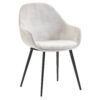 Horeca-Armstoel-CAMILLE-Creme-Velvet-Fluweel