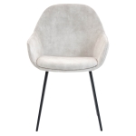 Horeca-Armstoel-CAMILLE-Creme-Velvet-Fluweel-V