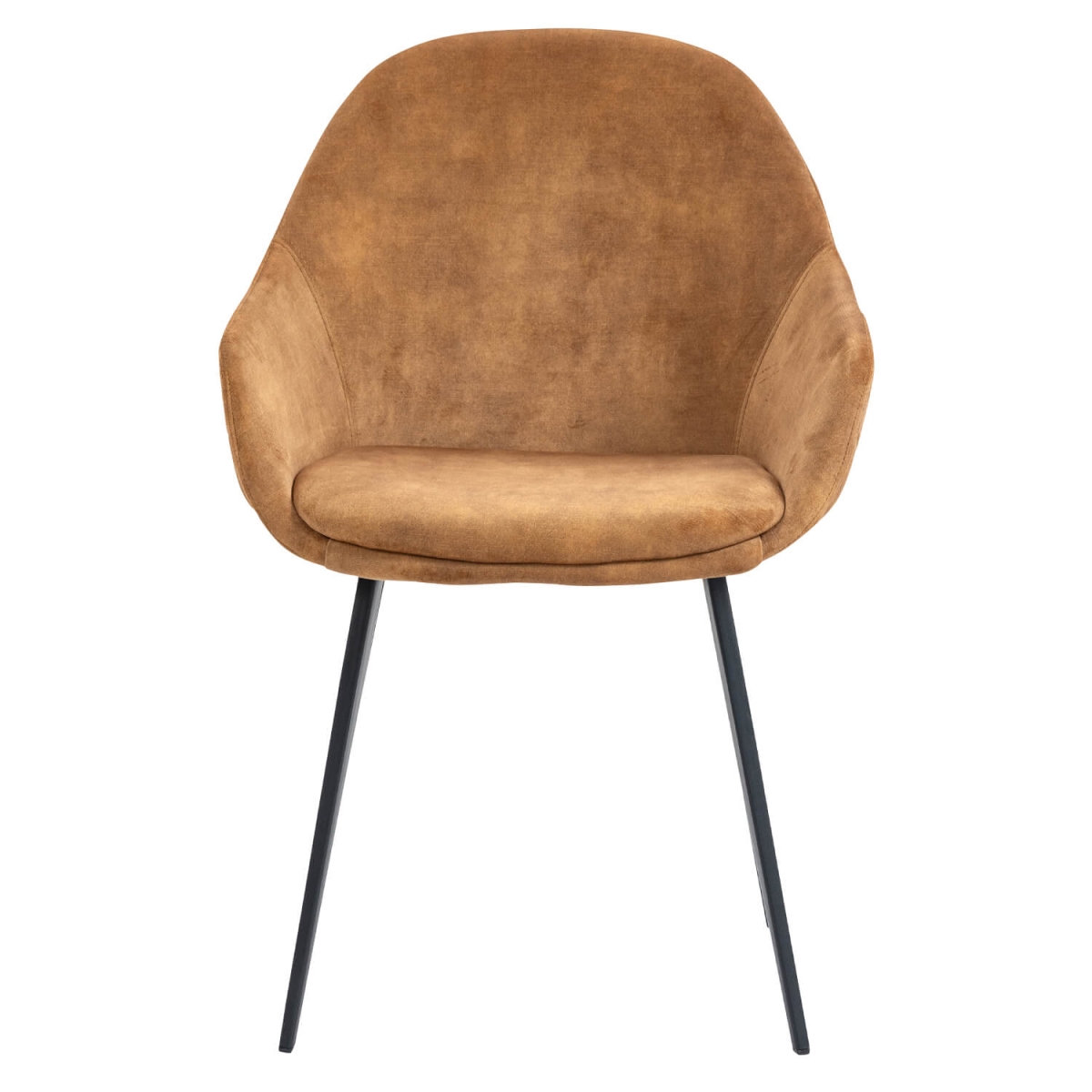 Chaise de Restaurant Avec Accoudoirs - CAMILLE - Velours Or – Image 2