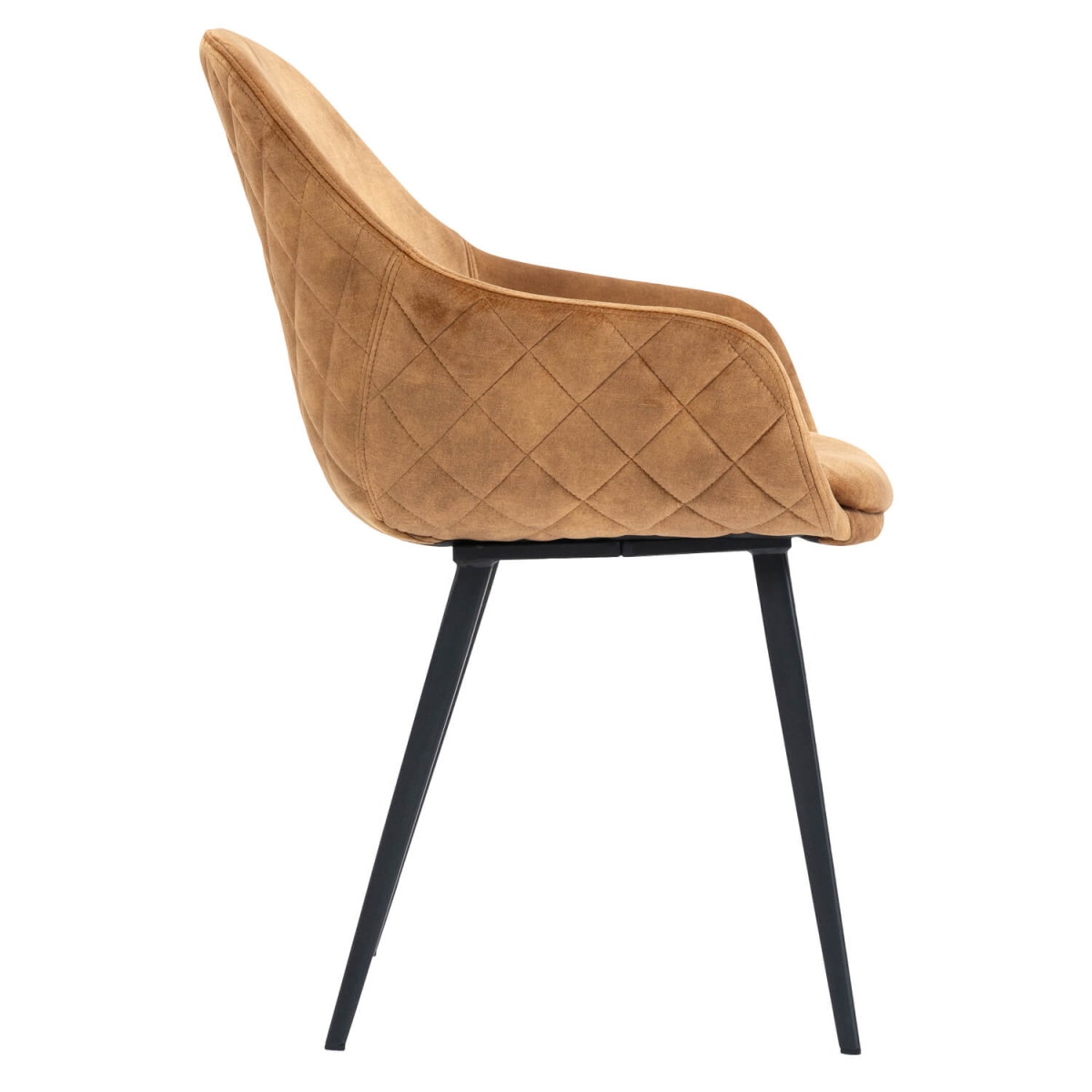 Chaise de Restaurant Avec Accoudoirs - CAMILLE - Velours Or – Image 3