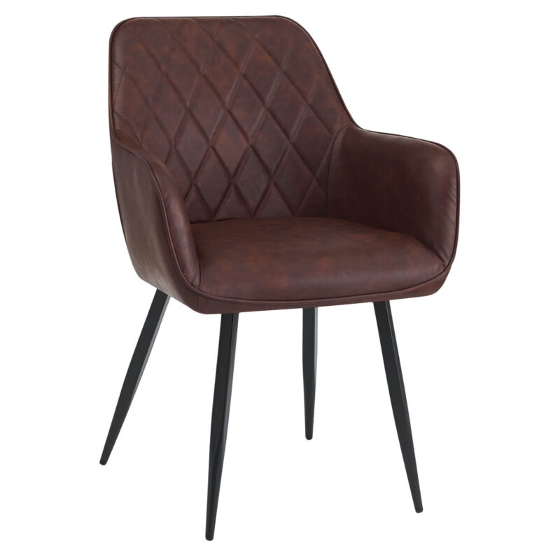 Horeca-Armstoel-LUXOR-Bruin-Kunstleer-PU