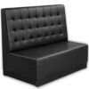Horeca-Eetbank-Napoli-Kunstleer-Zwart-140-cm