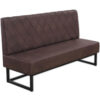 Horeca-Eetbank-Troje-Vintage-Microvezel-Bruin-160-cm