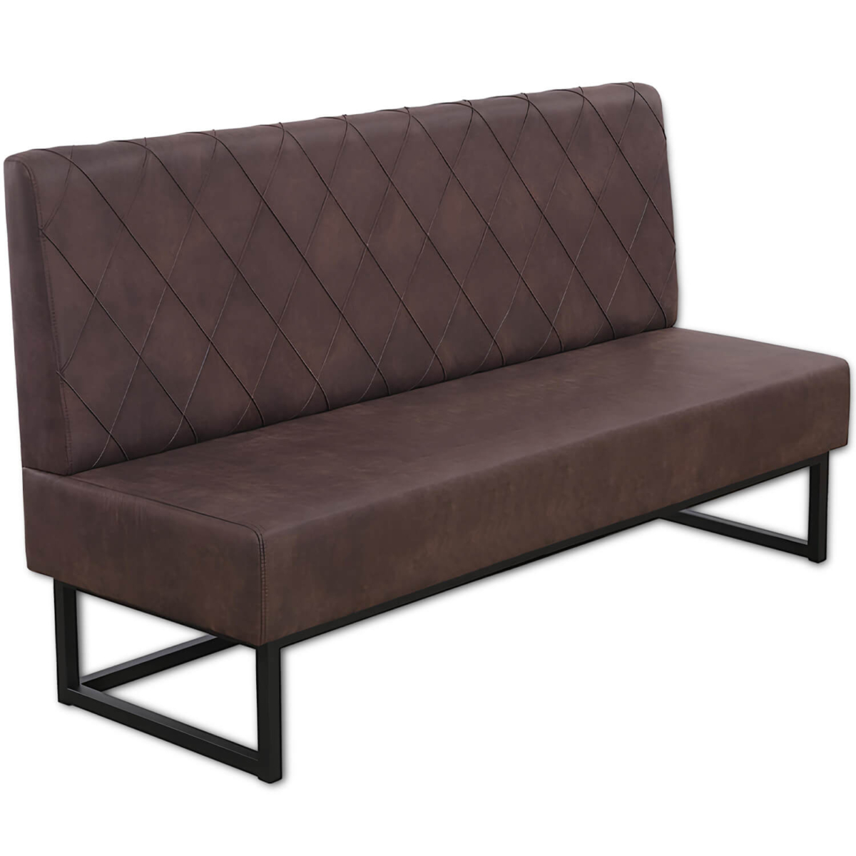 Horeca-Eetbank-Troje-Vintage-Microvezel-Bruin-160-cm Horeca-Eetbank-Troje-Vintage-Microvezel-Bruin-160-cm