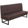 Horeca-Eetbank-Troje-Vintage-Microvezel-Bruin-180-cm