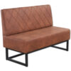 Horeca-Eetbank-Troje-Vintage-Microvezel-Cognac-140-cm