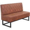 Horeca-Eetbank-Troje-Vintage-Microvezel-Cognac-150-cm