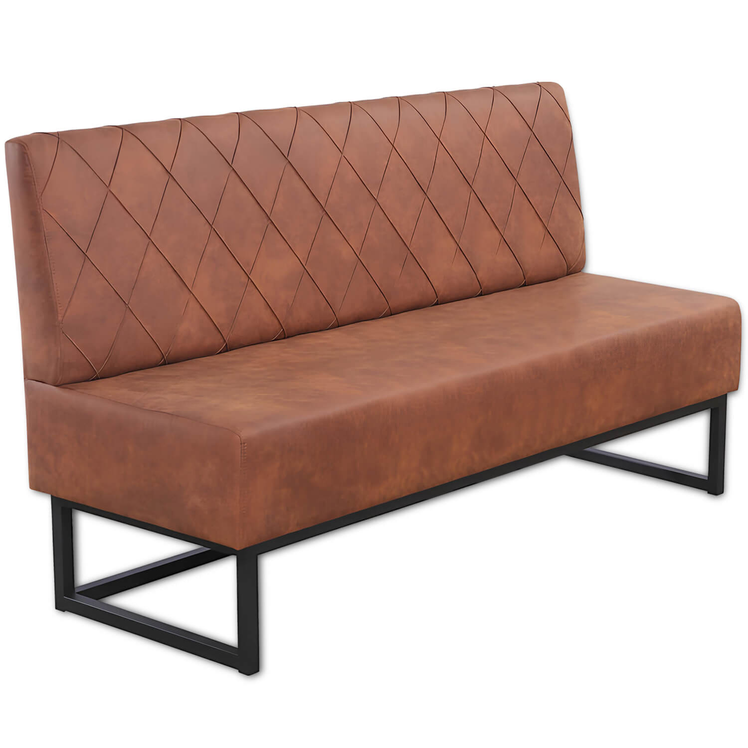Horeca-Eetbank-Troje-Vintage-Microvezel-Cognac-160-cm Horeca-Eetbank-Troje-Vintage-Microvezel-Cognac-160-cm