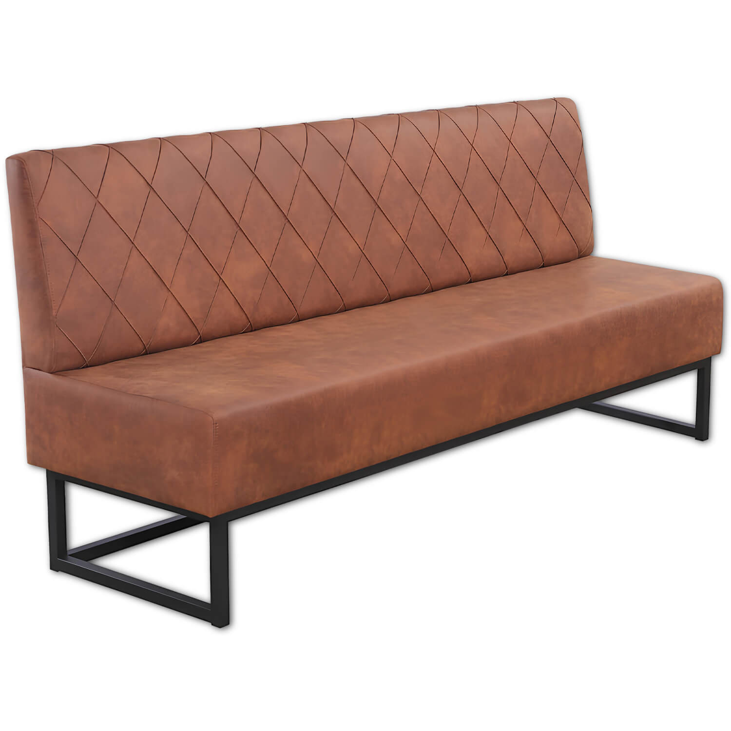 Horeca-Eetbank-Troje-Vintage-Microvezel-Cognac-200-cm Horeca-Eetbank-Troje-Vintage-Microvezel-Cognac-200-cm