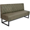 Horeca-Eetbank-Troje-Vintage-Microvezel-Olijf-180-cm