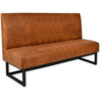 Horeca-Eetbank-VESLA-Cognac-Vintage-Microvezel-180-cm