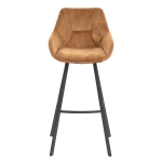 Chaise de Bar en Métal Avec Accoudoirs Pour Restaurant - BIAS - Velours Gold – Image 2