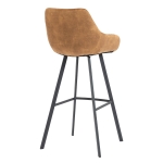 Chaise de Bar en Métal Avec Accoudoirs Pour Restaurant - BIAS - Velours Gold – Image 4