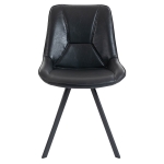 Chaise de Restaurant - CARMEN - Simili Cuir Vintage Noir – Image 2