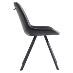 Chaise de Restaurant - CARMEN - Simili Cuir Vintage Noir – Image 3