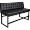 Horeca-Bar-Eetbank-Alaska-Kunstleer-Zwart-150-cm