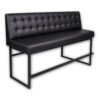 Horeca-Bar-Eetbank-Alaska-Kunstleer-Zwart-200-cm