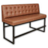Horeca-Eetbank-ALASKA-Cognac-Kunstleer-160