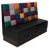 Horeca-Eetbank-TOLEDO-Zwart-Kunstleer-150