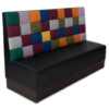 Horeca-Eetbank-TOLEDO-Zwart-Kunstleer-160