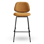 Horeca-Metalen-Barstoel-BELLO-Oker-VelvetFluweel-1
