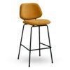 Horeca-Metalen-Barstoel-BELLO-Oker-VelvetFluweel