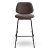Horeca-Metalen-Barstoel-BELLO-Taupe-VelvetFluweel-1