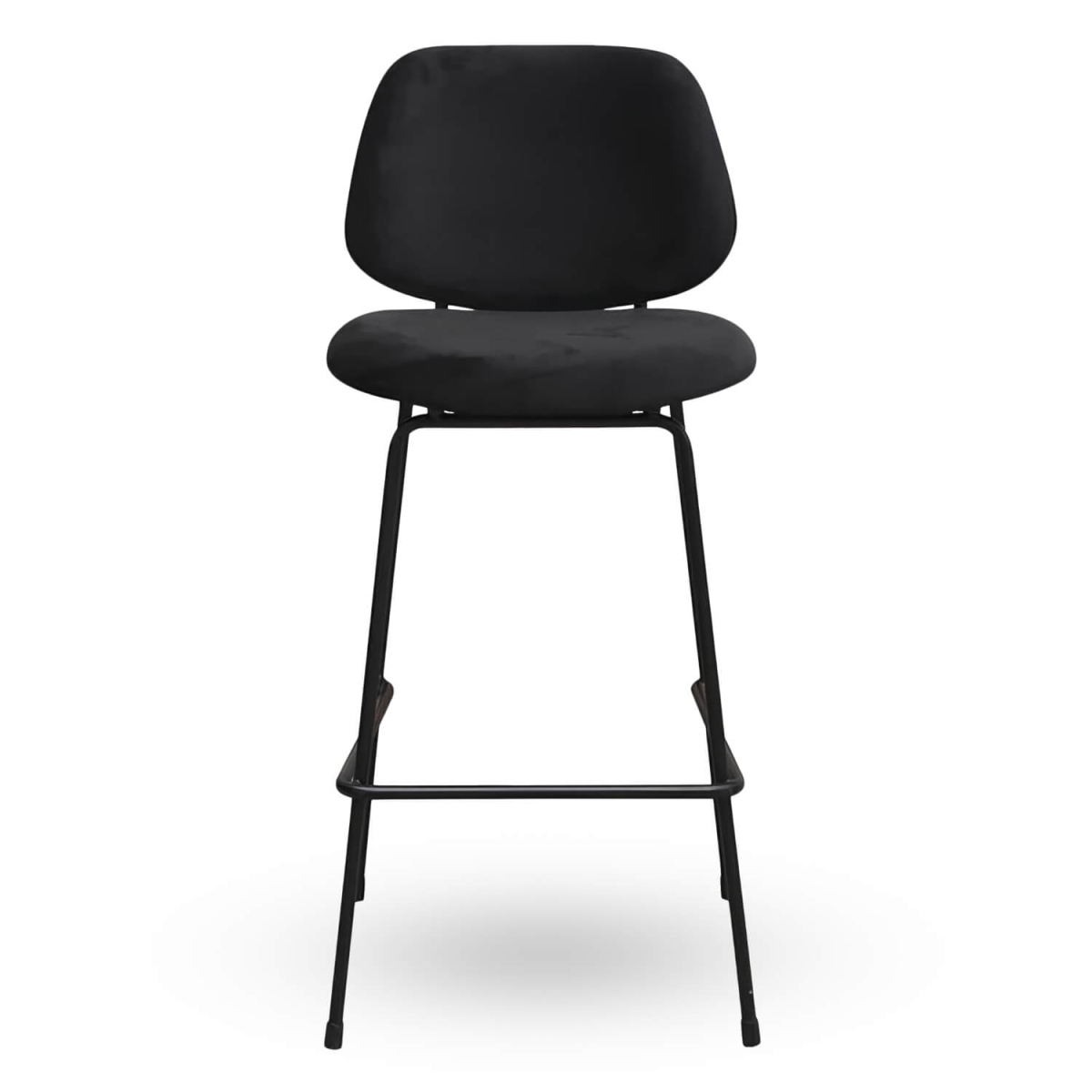 Horeca-Metalen-Barstoel-BELLO-Zwart-Microvezel-1