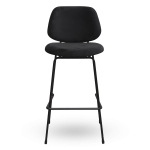 Horeca-Metalen-Barstoel-BELLO-Zwart-Microvezel-1
